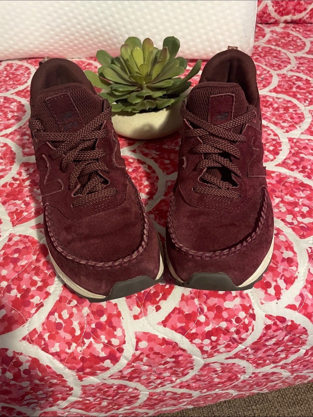 New Balance Women’s Suede Sneakers in Burgundy ( See Description)